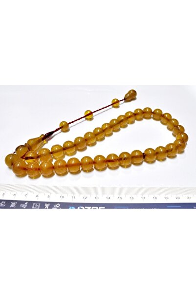 Otantik Çarşı Mărgele de rugăciune din chihlimbar cu tăiere Beyzi - 14*13 mm ...