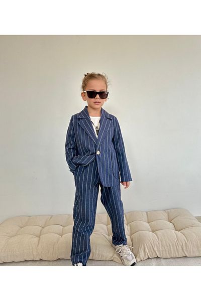 rg kidsstore Costum cu dungi de in pentru copii