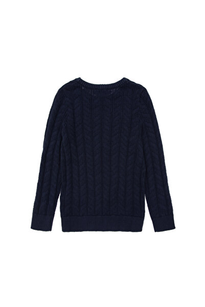 U.S. Polo Assn. Erkek Çocuk Lacivert Basic Bisiklet Yaka Kazak 50288889-VR033