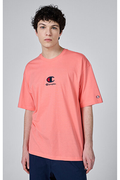 Champion Icons Crewneck T-Shirt Pembe Erkek Tişört-219847-PS093