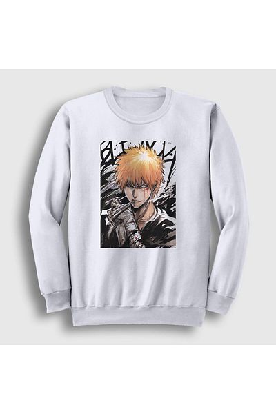 Presmono Φούτερ Unisex White Ichigo Anime Bleach 127601 ττ