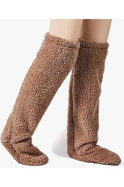 S&W SWEET WOMEN Плюшени спални чорапи Welsoft - чорапи над коляното, топли чорапи, дълги чорапи