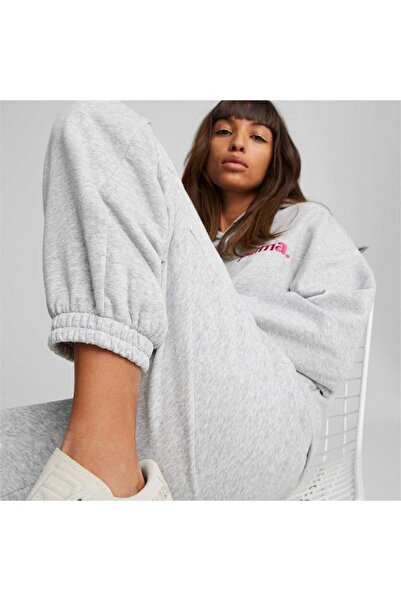 Puma Pants Puma Team Sweatpants Tr, Gray, Women