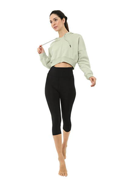 Scorp Storm Crop Kapüşonlu Kadın Sweatshirt Mint