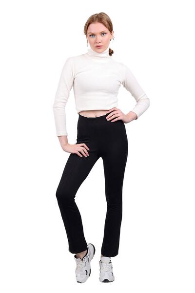 Rays Μαύρο Ισπανικό Κολάν ποδιών - Λεπτομέρεια από καουτσούκ μέσης 500