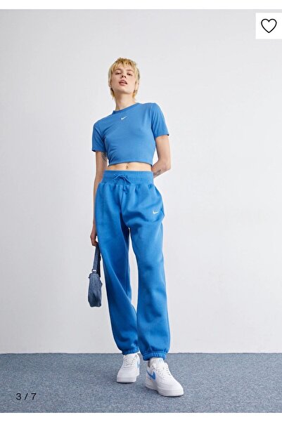 Nike Sportswear Phoenix Fleece High-Rise Oversize Mavi Kadın Eşofman Altı