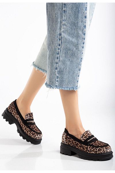 Aymood 746-759 Pantofi leopard Daily cu talpă înaltă