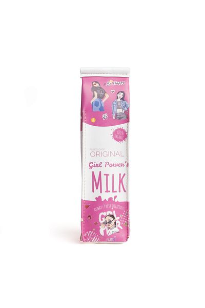 VUKİ Μολυβοθήκη με φερμουάρ σε σχήμα κουτιού Girl Power Milk