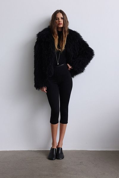 Suud Collection Black Suzie Faux Fur Jacket