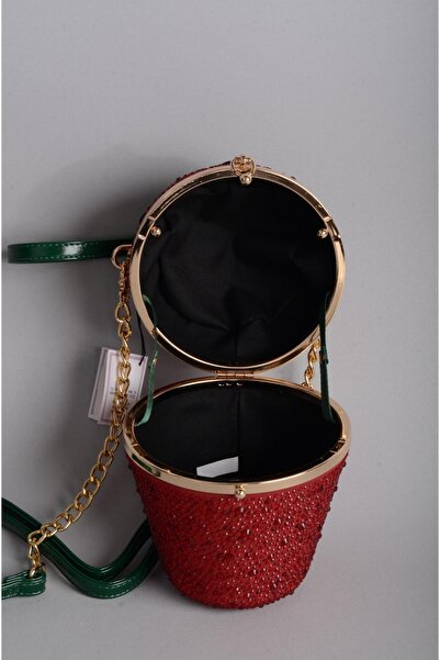 SEÇ KUNDURA SEÇ 24219 TASARIM ÇİLEK ÇANTASI KIRMIZI