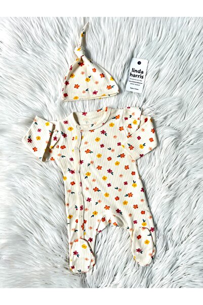 Linda Harris كريسبى زهرة كريم قبعة الطفل السروال القصير