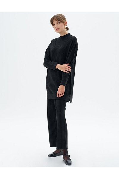 KYR Black Knitwear Trousers - Elastic Waist