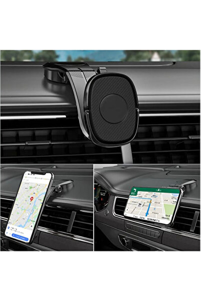 gaman HY-XH42  Ayarlanabilir Siyah Torpido Üstü Ayarlanabilir Mıknatıslı Tele...