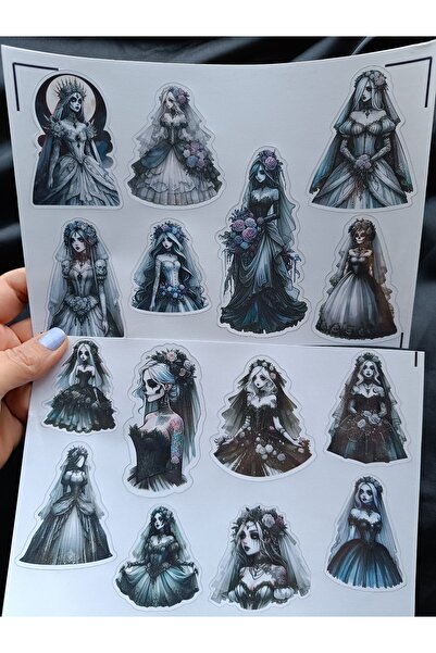 Pink Swan Craft Set naljepnica gotičkih mladenki, Bullet Journal, naljepnice ...