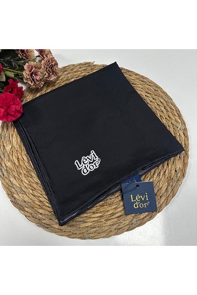 Levidor Μεταξωτό κασκόλ Μαύρο Twill Season 2024-2025 - IPKS1602