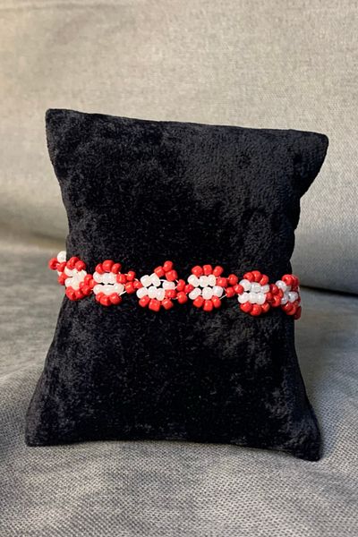 Uretti Tuğba 9352 - 3 Piece Sand Beads Necklace Set: Handmade Bracelet & Earring