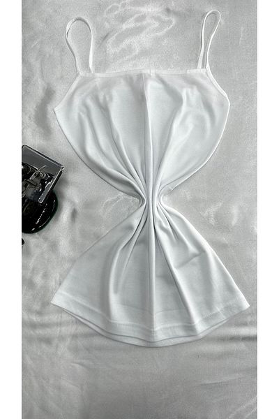Lunamiratto Women &Apos; S White Lycra Tank Top - Rope Strap, Cotton, Economical Set of 3