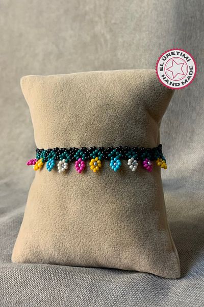 Uretti - Hülya 7360 Handmade Colorful Sand Bead Flower Anklet