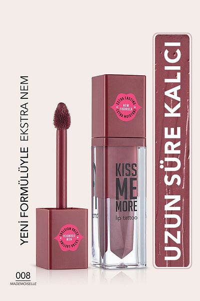 Flormar Long Lasting Matte Lipstick - Kiss Me More-008 Mademoiselle-8682536040693