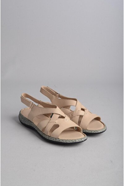 SEÇ KUNDURA ЕСТЕСТВЕНА КОЖА - SEÇ 0468 Бежов дамски сандали, Comfort дизайн