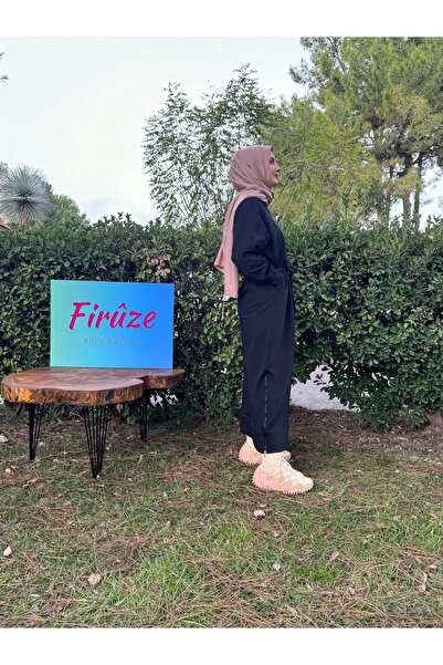 Firuze Elbise spor fermuarlı