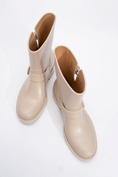LuviShoes Γυναικείες μπότες βροχής ZONE Beige