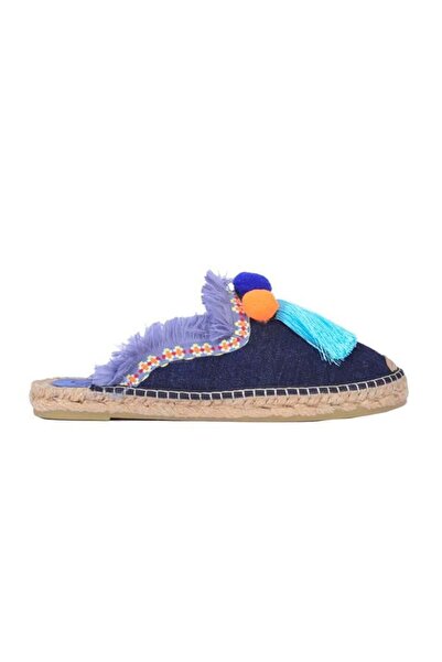 Su Espadril Canca Lacivert Kadın Espadril Terlik