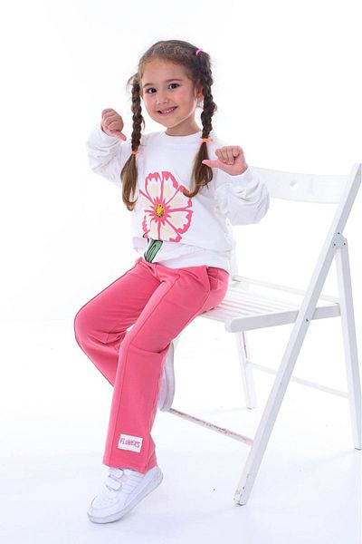 Zaziko Kids Σετ αθλητικής φόρμας για κορίτσια μονό λουλούδι Esf.0085-z