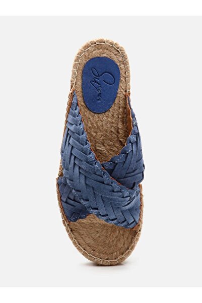 Su Espadril Osaka İndigo Mavi Kadın Espadril Terlik