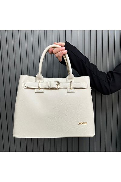 Armine Ar39504 Model Plain Cream Bag