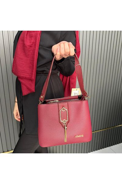 Armine Burgundy Plain Bag - Ar36104