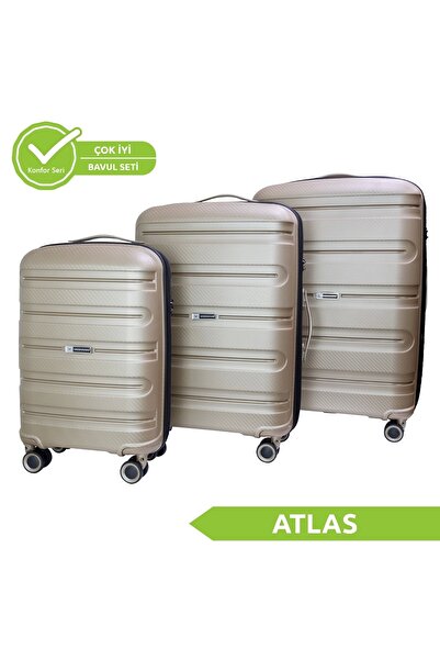 Vegmann Polipropilen (PP) Atlas  3lü Valiz Seti