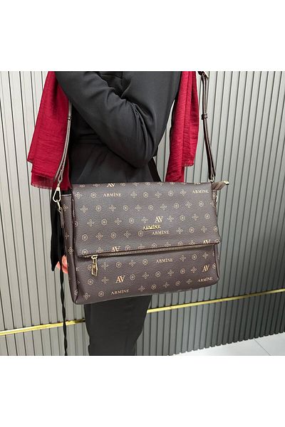 Armine Ar24106 Model Brown Color Bag Printed