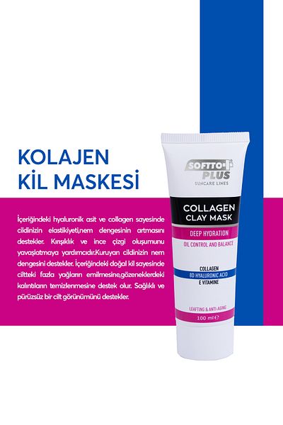 Softto Plus Collagen Oil Control and Balancing Clay Mask - 100 ML