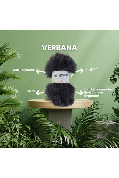 Filyarn Verbana - Knitted and Bearded Thread, Fur and Furry Thread, Baby and Soft Thread, Cat and Fringed Thread