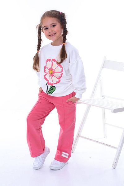 Zaziko Kids Σετ αθλητικής φόρμας για κορίτσια μονό λουλούδι Esf.0085-z