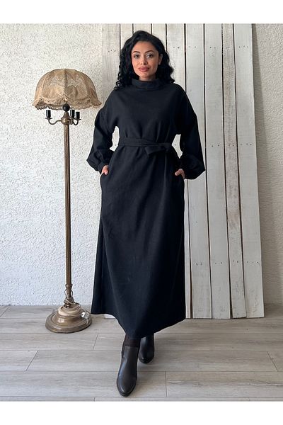 KÜÇÜĞÜM BUTİK Μακρύ μαύρο casual φόρεμα