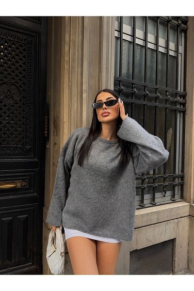 erki triko Wide Sleeve Basic Knitwear Sweater