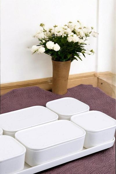 Digithome Set of 6 Porcelain Lids Breakfast 1-1-289