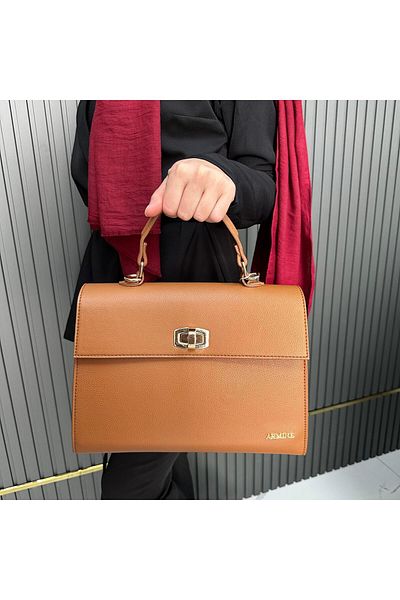 Armine Plain Tan Bag - Ar39304 Model