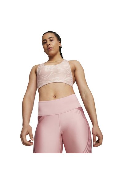 Puma Podprsenka Puma Mid Impact 4keeps Graphic Bra Pm Future, Růžová, Dámské