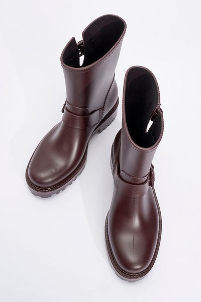 LuviShoes ZONE Claret Red Women's Rain Boots