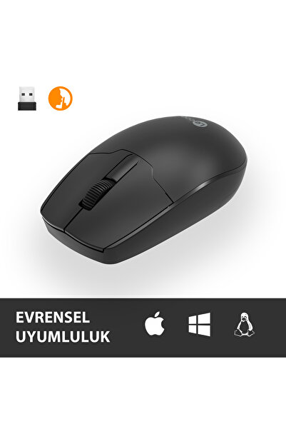 Lecoo Ws204 Kablosuz 1200dpı 3 Tuşlu Optik Mouse Siyah