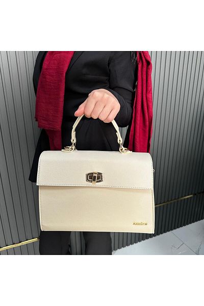 Armine Ar39303 Model Plain Cream Bag
