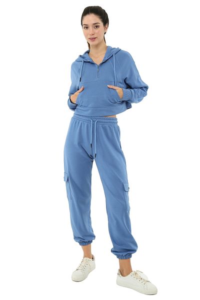 Scorp Indigo Hooded Women's Sweatshirt - Legend