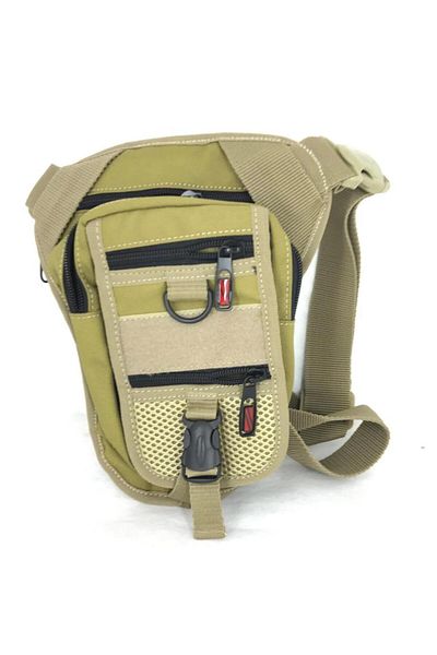 SINGLE SWORD Unisex Beige Tactical Special Compartment Carrying Waist Leg Bag