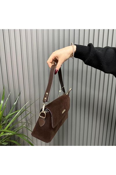 Armine Ar34705 Model Brown-Suede Bag