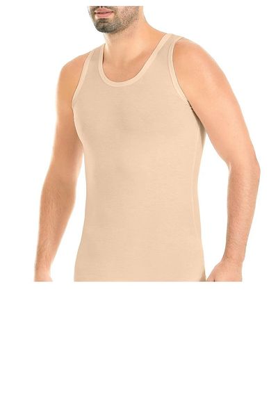 YILDIZ Skin Color Non-Marking Bamboo Invisible Men's Lycra Tank Top
