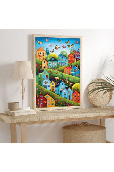 Ks Games Village Tith Butterflies 500 Piece Puzzle