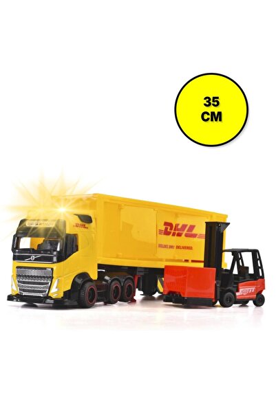 TOYFEST Dickie Sesli ve Işıklı DHL 35 cm Kargo Kamyon ve Forklift